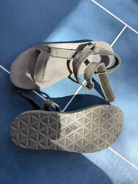 Teva Kids Olive Tan Adjustable Strap Sandals